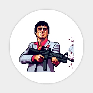 8 Bit Tony Montana artwork Magnet